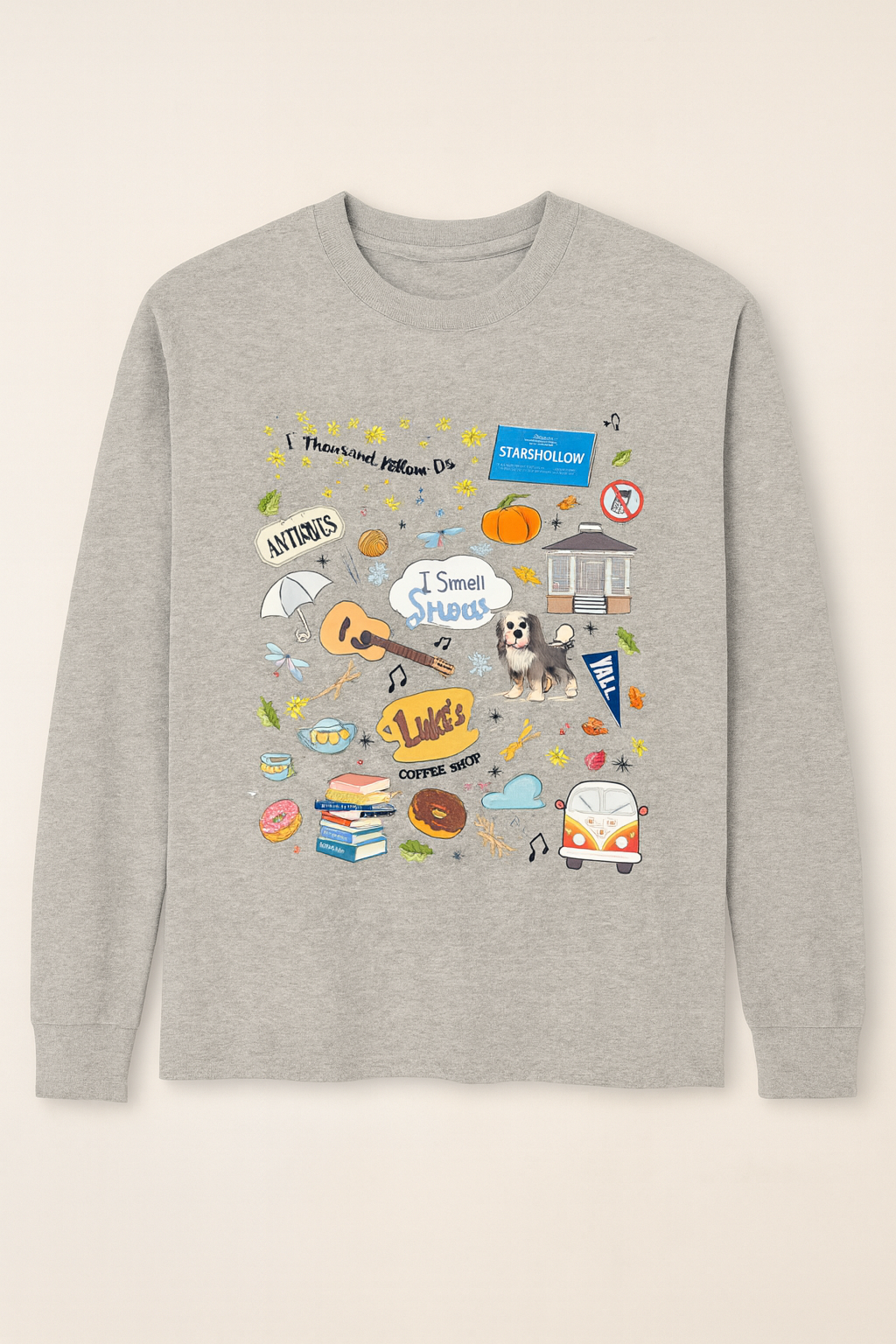 Stars Hollow Crew Neck Sweatshirt – Gilmore Girls Icon Collage