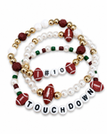 Touchdown Football Bracelet Stack 🏈✨