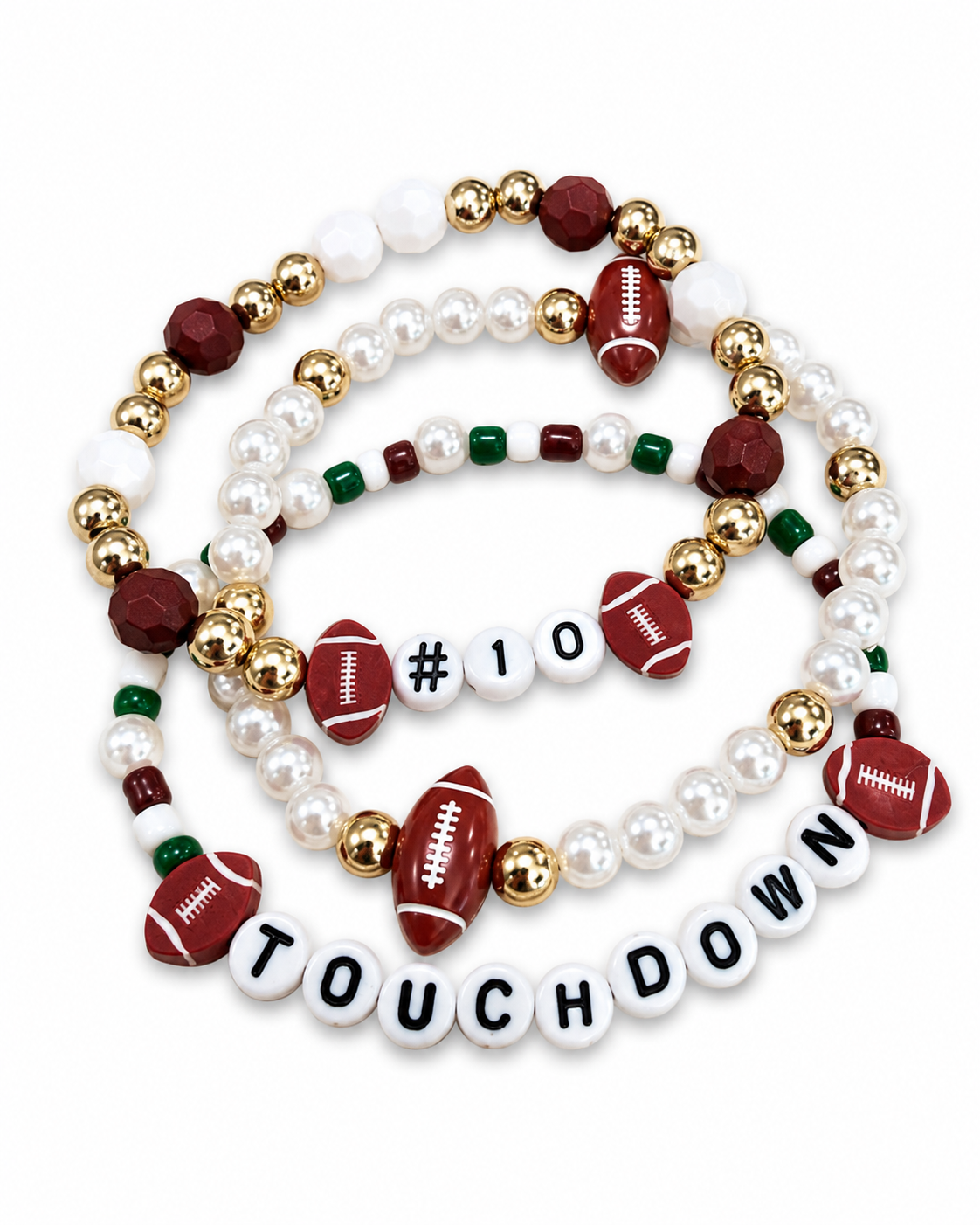 Touchdown Football Bracelet Stack 🏈✨