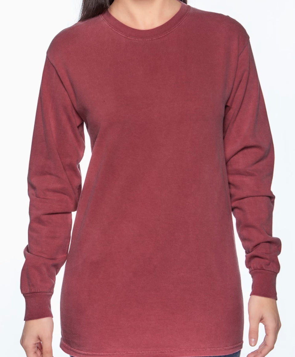 Coffee Weather Comfort Colors Long Sleeve Tee