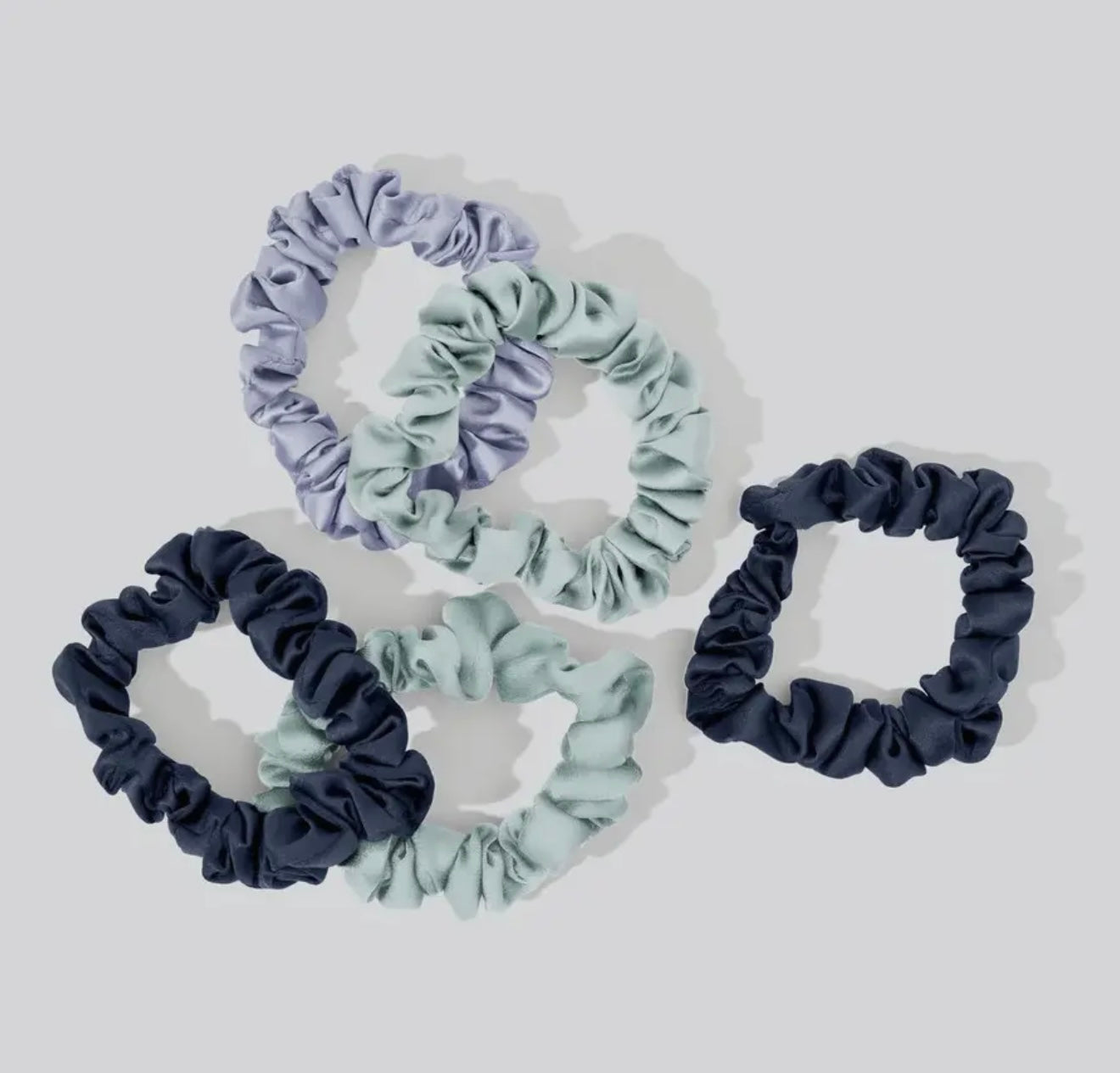 💫 Kitsch Ruched Satin Scrunchie Set – 5pc