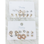 Multi Gold and Pearl Mixed Earrings
