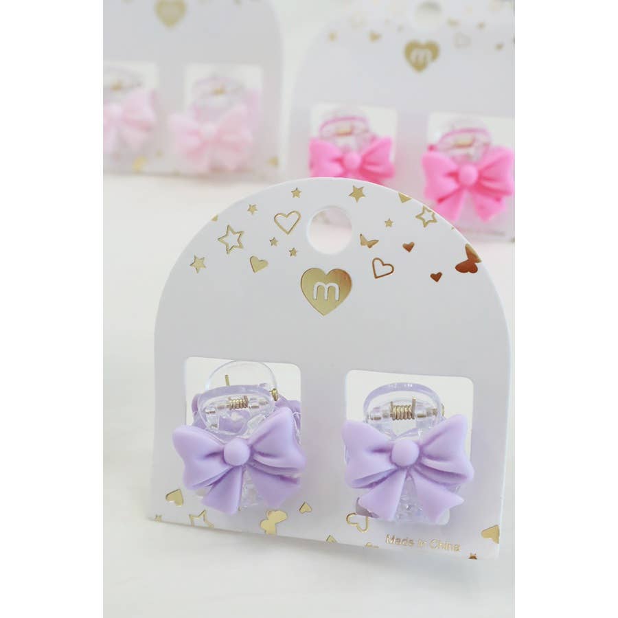 Duo MiniBow Detail Hair Clip Set
