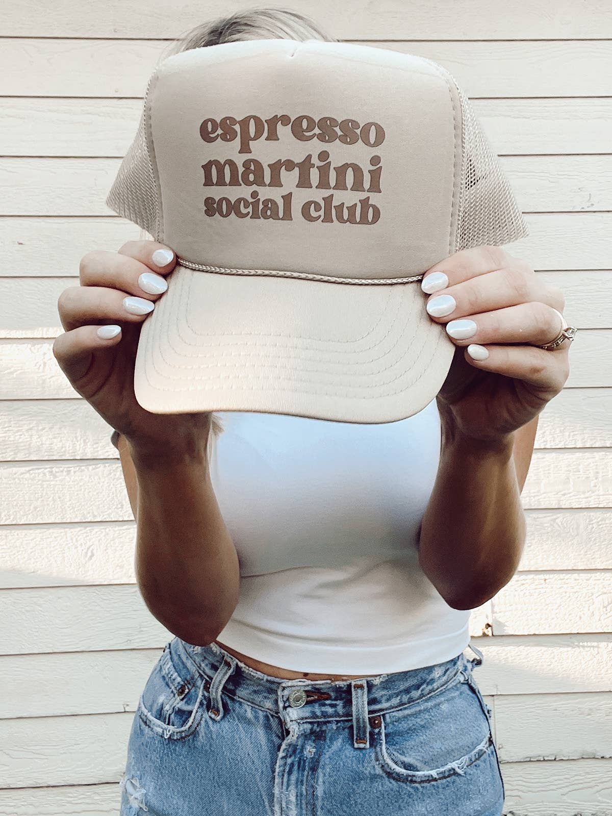 Espresso Martini Social Club Neutral Trucker Hat