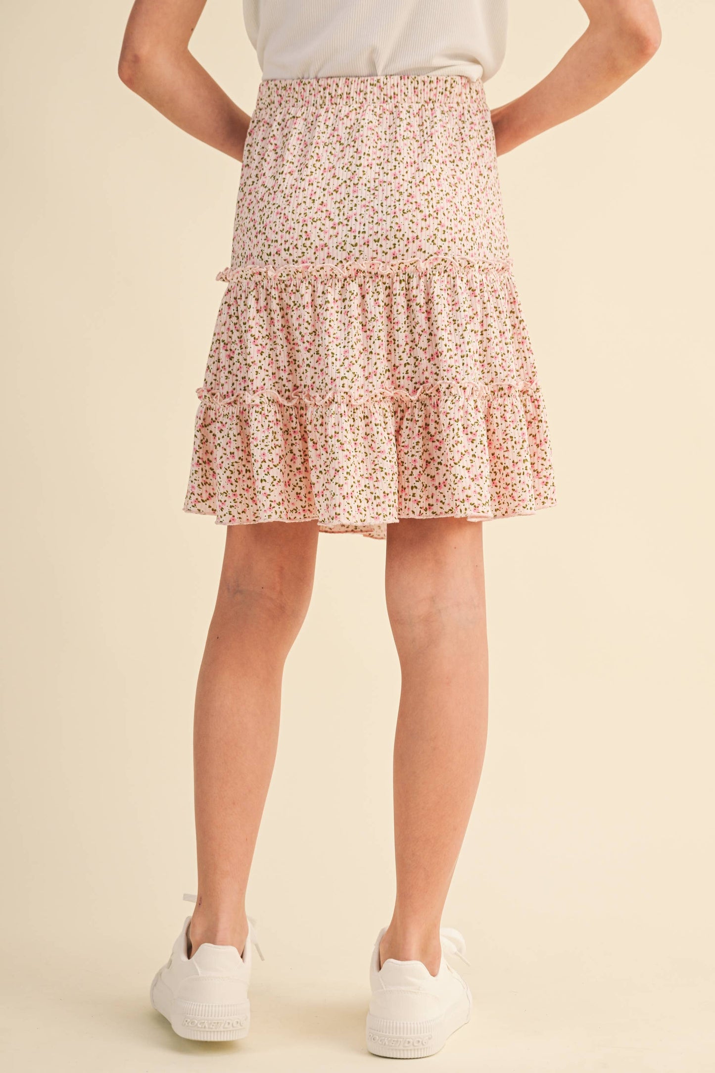 Blush Bloom Tiered Skirt – Tween Girls