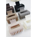 3-Pcs Neutral Color Mini Rectangle Hair Claw Set