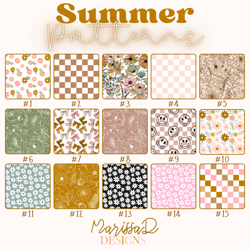 Car Coasters – Set of 2 | Neutral Floral & Bow Prints Summer
