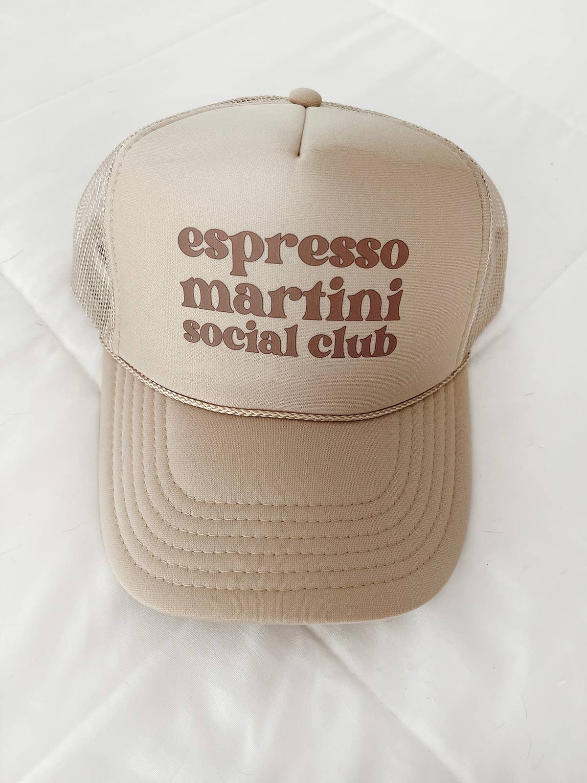 Espresso Martini Social Club Neutral Trucker Hat