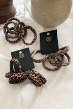 Leopard Elastic Hair Tie 5pcs Set