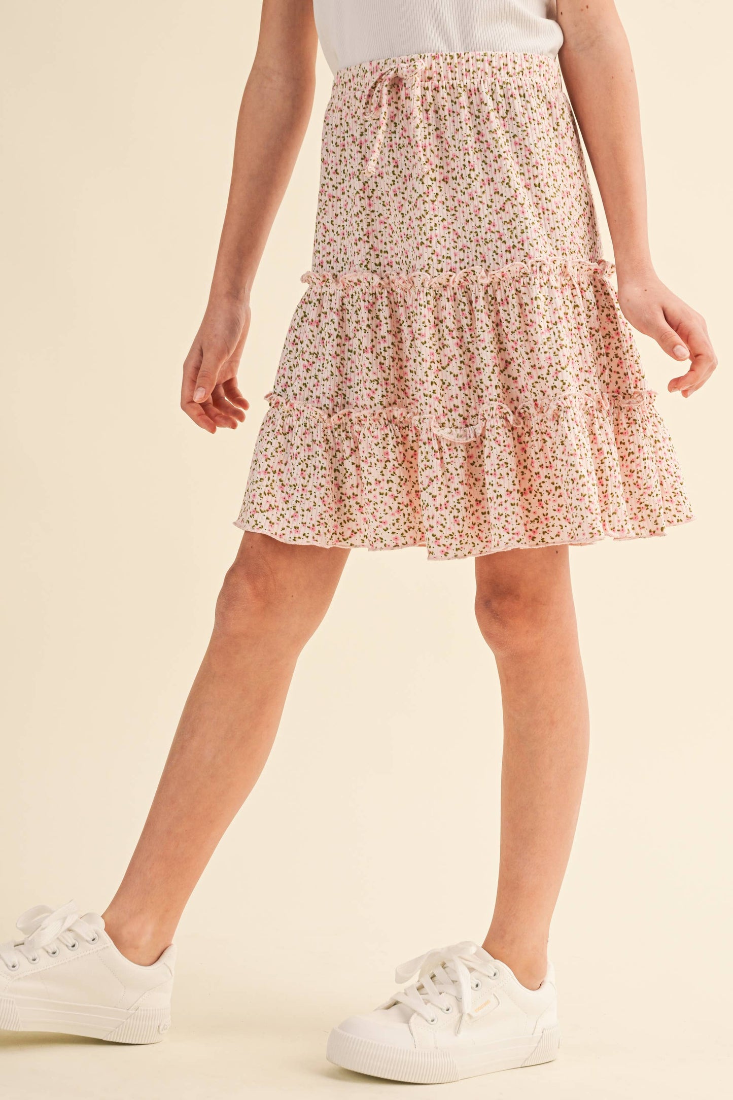 Blush Bloom Tiered Skirt – Tween Girls
