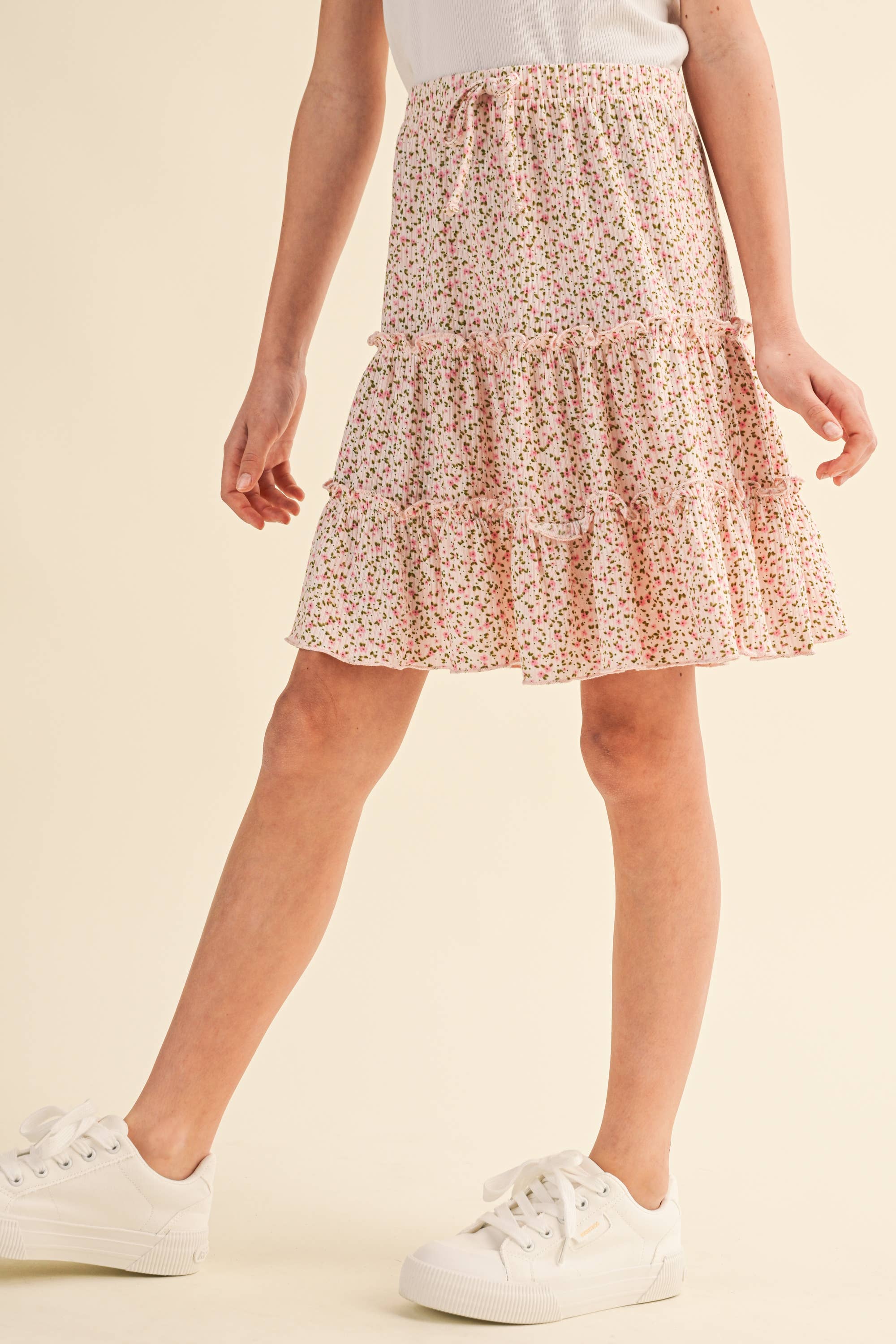 Blush Bloom Tiered Skirt – Tween Girls