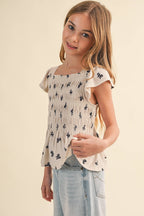Coquette Bow Smocked Top – Tween Girls