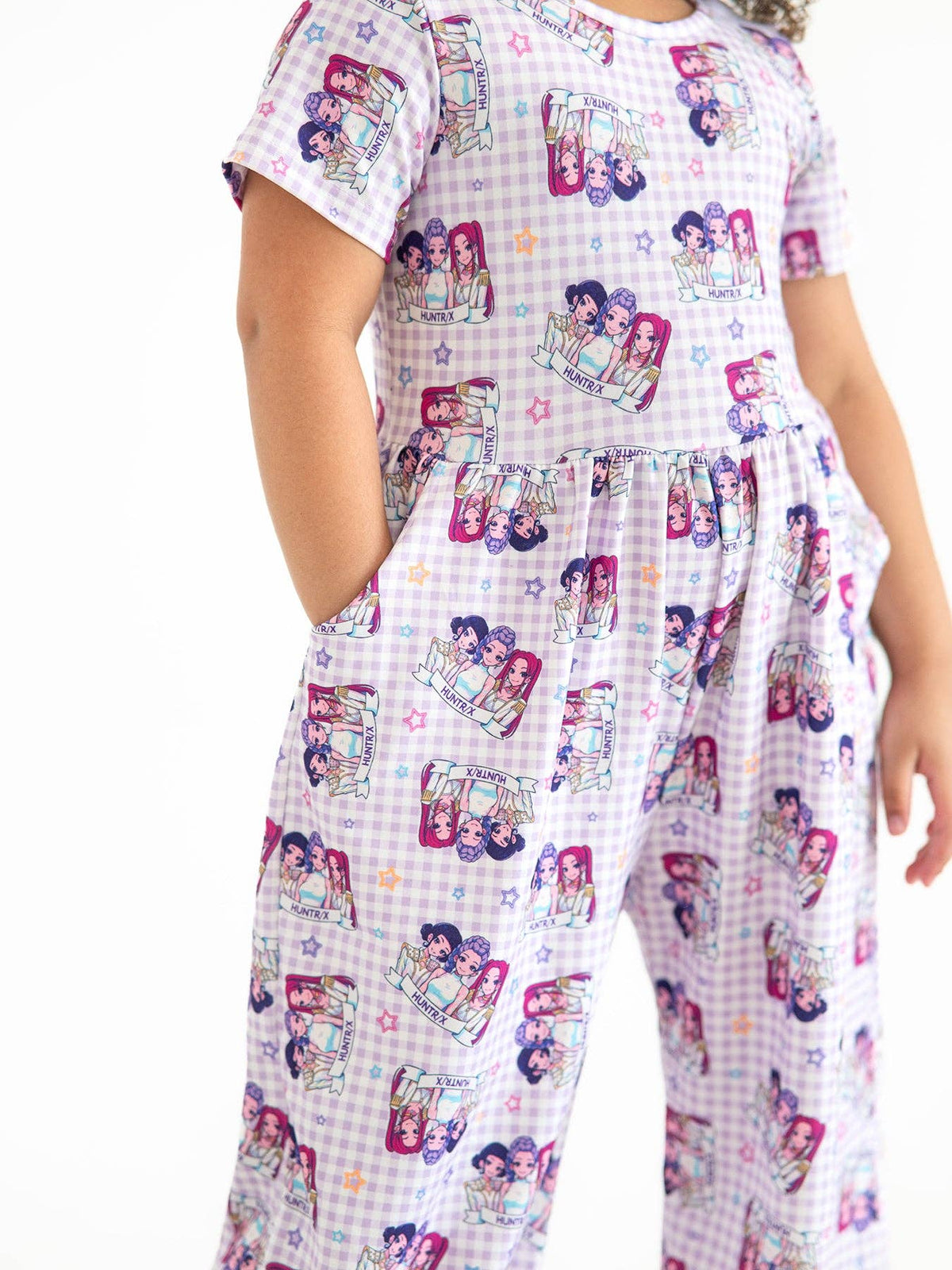 Huntr/x Kids Short Sleeve Girl Jumpsuit With Pockets