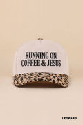 Running On Coffee &amp; Jesus Two Tone Cotton Hat