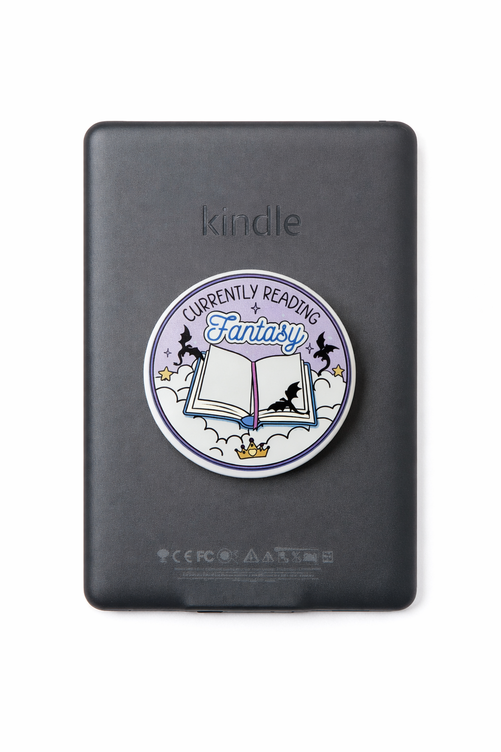“Currently Reading: Fantasy” E-Reader Grip