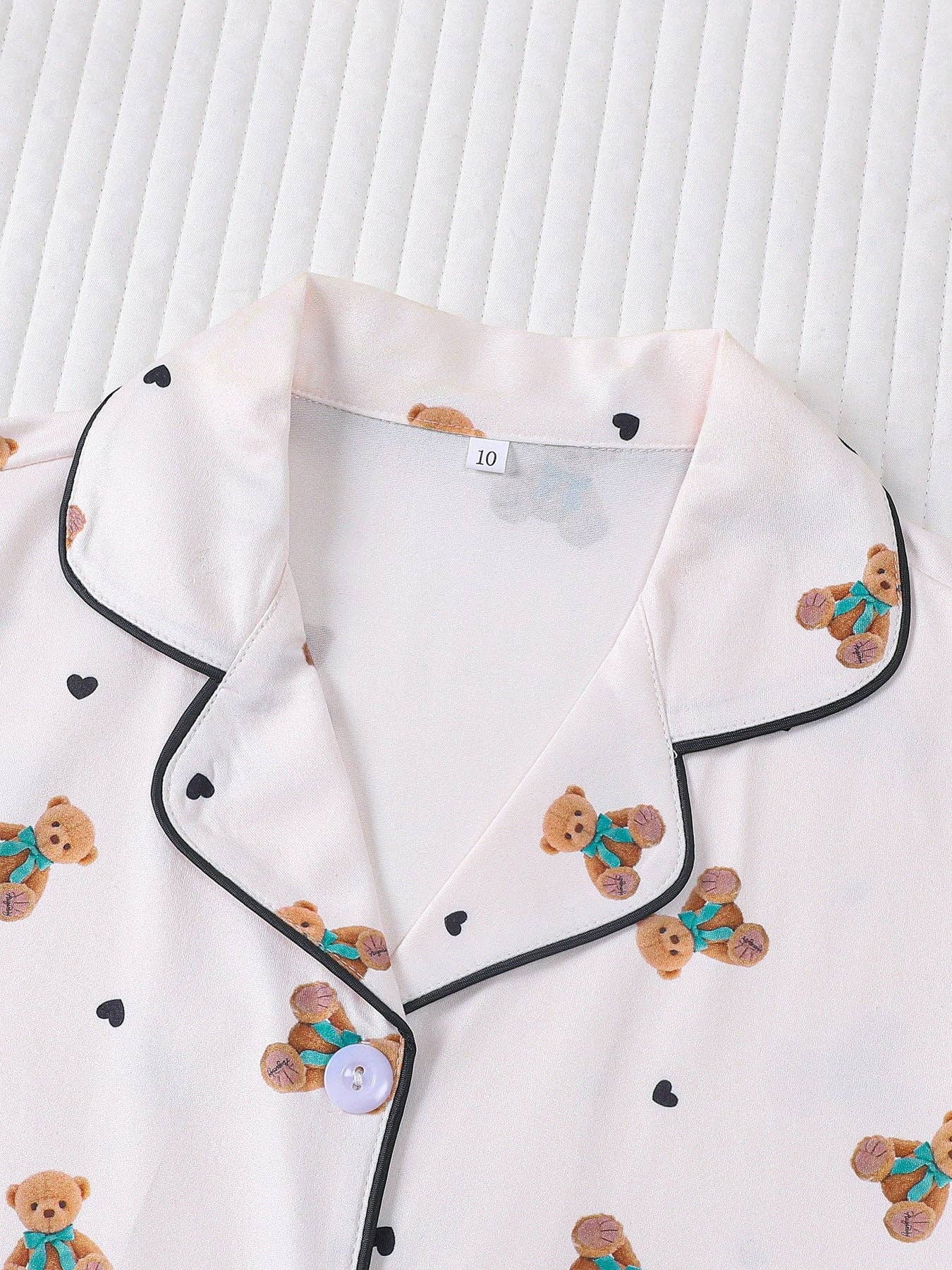 Girls Teddy Bear Pajama Set