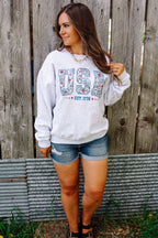 Freedom '76 Crewneck Sweatshirt - Ash Grey