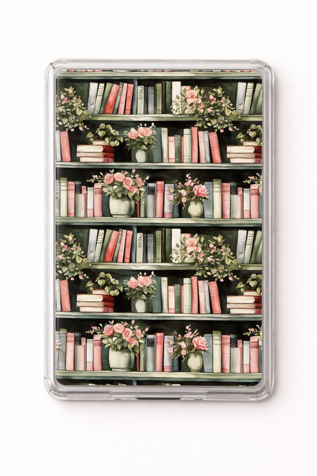 Vintage Floral Bookshelf Kindle Insert