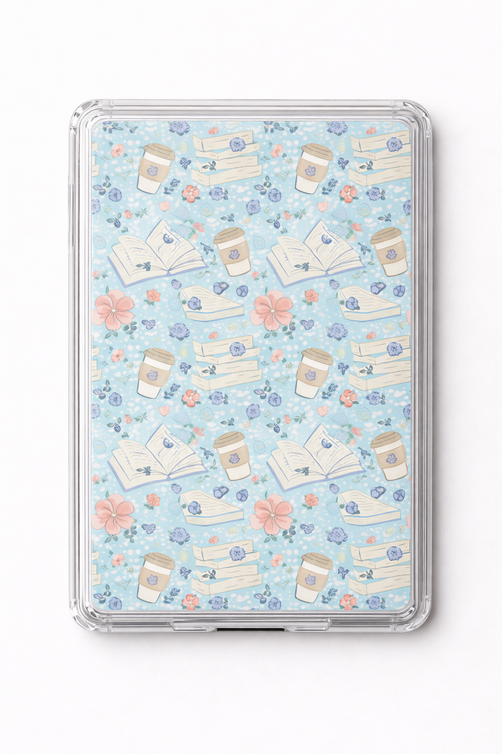 Blue Bookish Pattern Kindle Insert