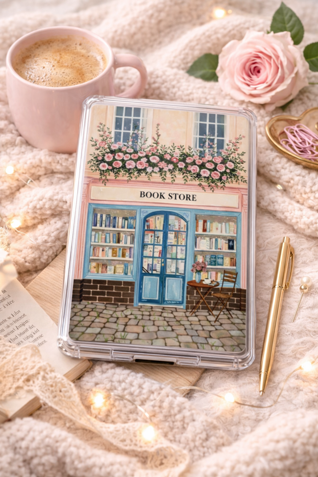 Cozy Bookstore Kindle Insert