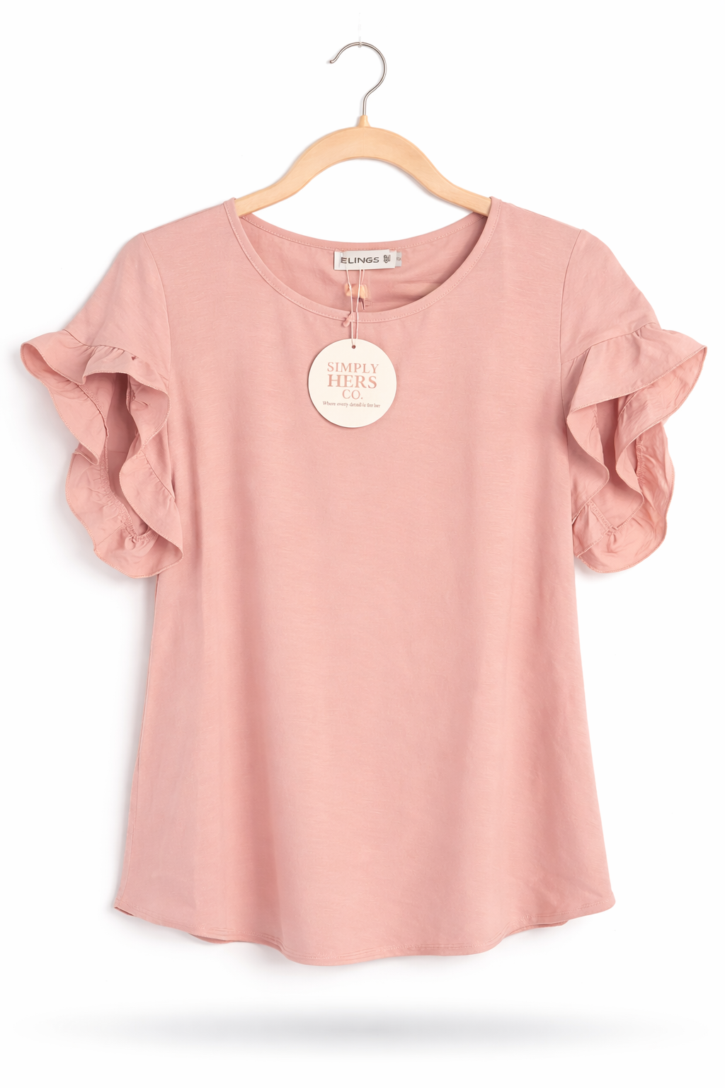 Blush Flutter Sleeve Everyday Top