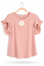 Blush Flutter Sleeve Everyday Top