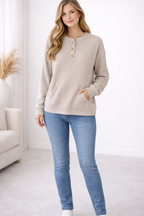Everyday Cozy Ribbed Pullover-Light Weight