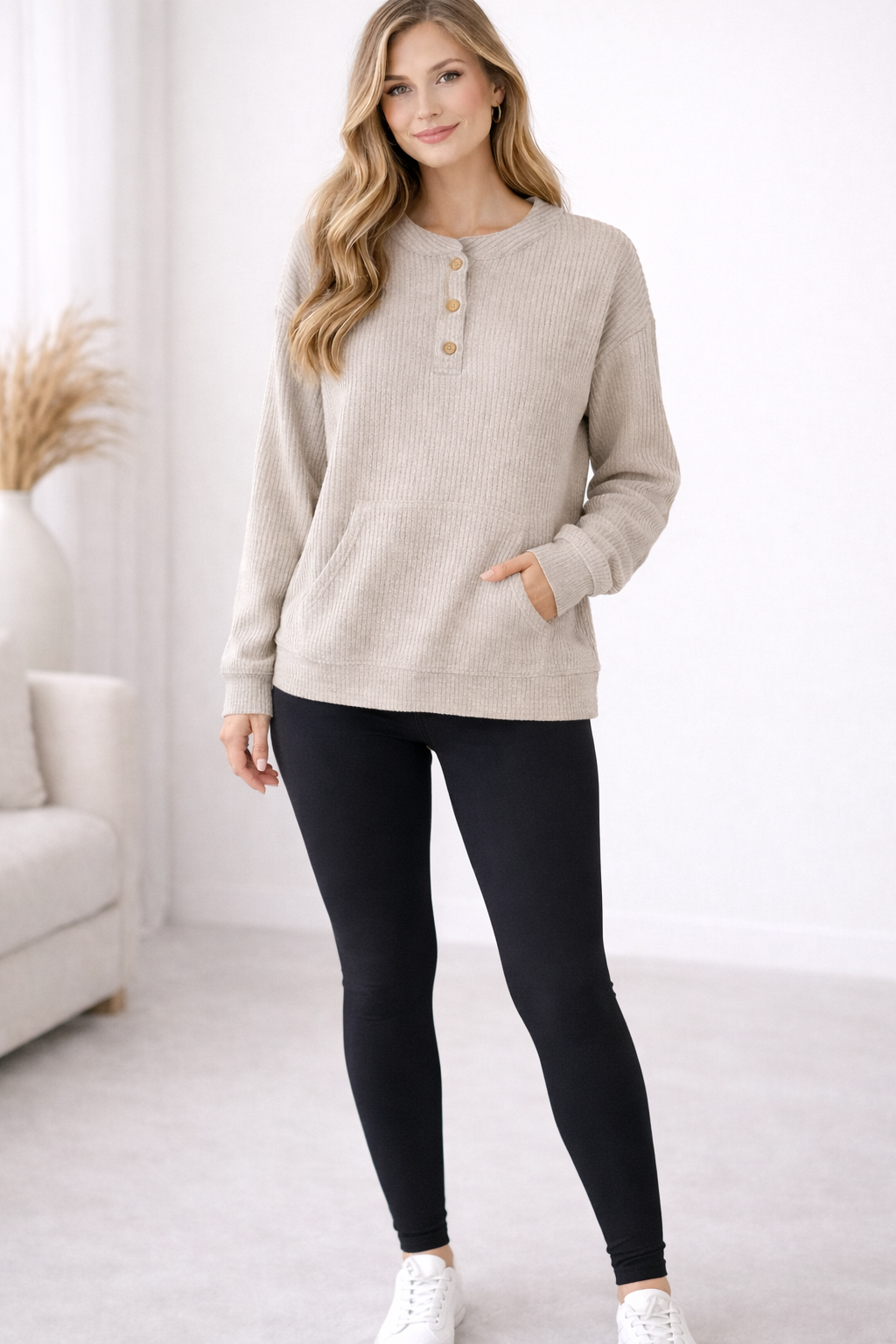 Everyday Cozy Ribbed Pullover-Light Weight
